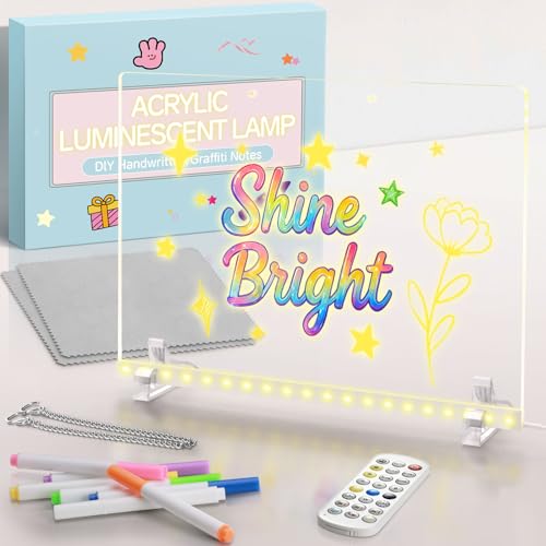 Teen Girl Gifts - Led Drawing Board Gifts for Teenage Girls Christmas Birthday Gift - Light up Message Board with Stand Ma...