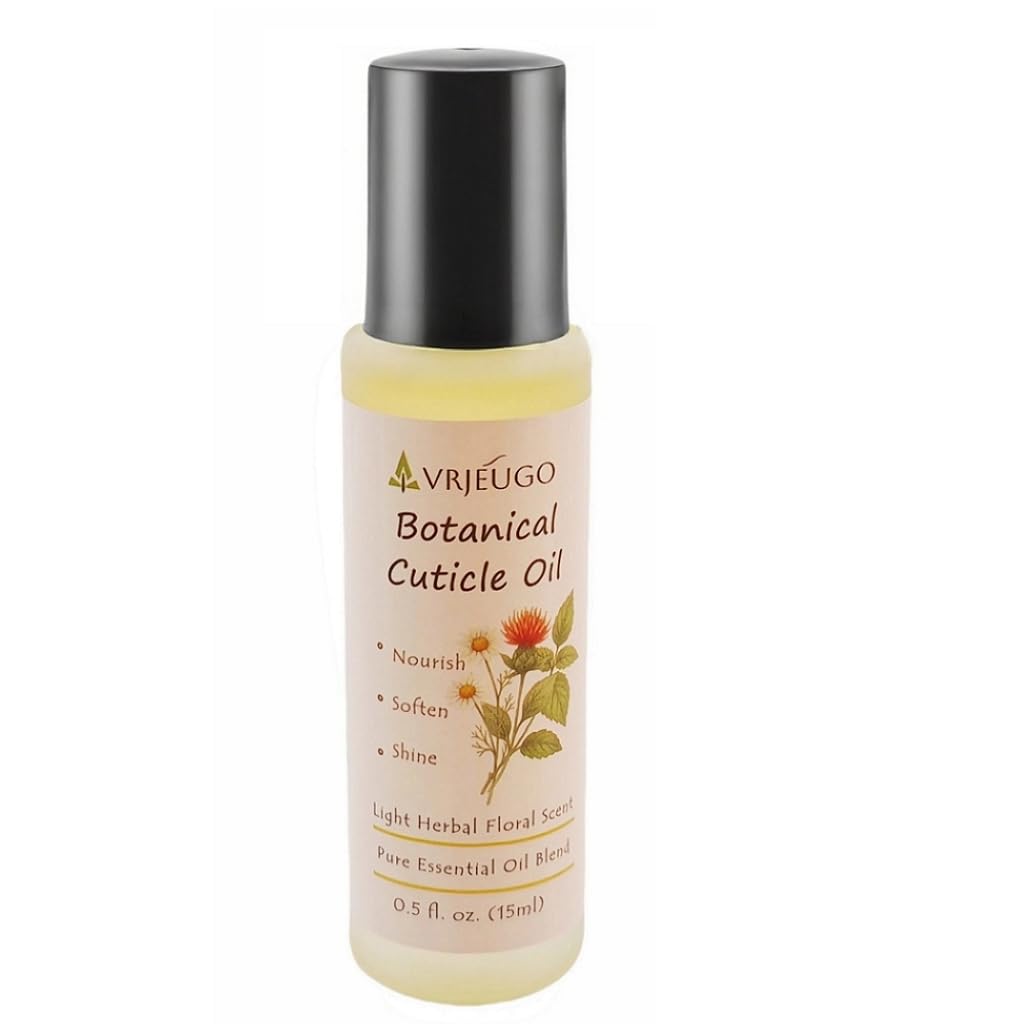 VRJEUGO Cuticle Oil Roll-On for Nails & Cuticles - 100% Natural Nourishing Formula with Chamomile, Lavender & Lemon Balm - Moist