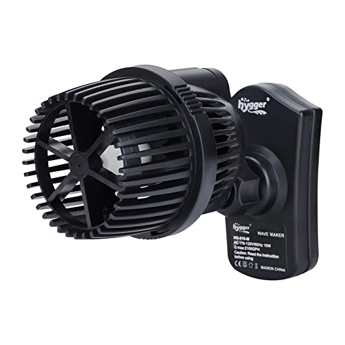 hygger 2100 GPH Aquarium Wave Maker Pump with Strong Magnetic Suction Base, Ultra-quiet 360 Degree Rotating Submersible Po...
