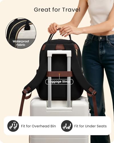 LOVEVOOK Laptop Backpack for Women with Giant Tumbler Holder Pocket, 15.6 inch Travel Work Backpack Purse for Teacher Nurs...