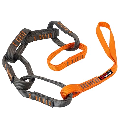 GM CLIMBING 16mm Nylon Safe Chain PAS Sling 22kN CE UIAA Certified for Personal Anchor System Rappel Transition Aid Climbi...