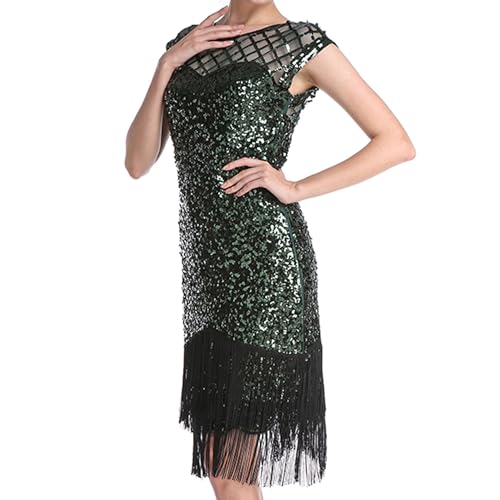 Baisdan Sequin Dress for Party, Sparkly Glitter Fringe Dress, Women's Club & Night Out Dress, Cocktail Dresses for Women