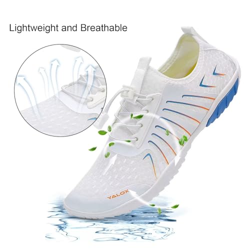 YALOX Water Shoes Men's Women's Swim Shoes Outdoor Beach Barefoot Quick-Dry Aqua Pool Socks Swimming Yoga Surfing Exercise