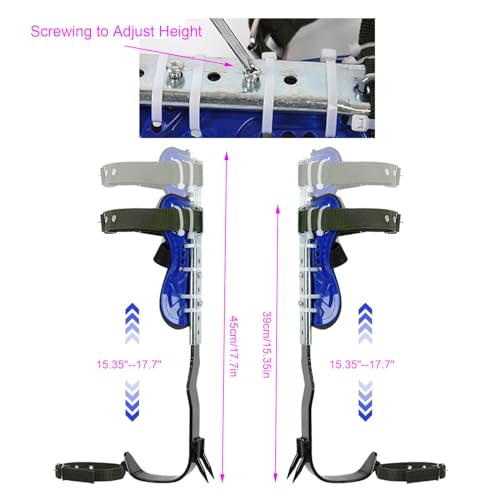 Rohseson Tree Climbing Spikes, Tree Climbing Gear with Non-Slip Pedal, Adjustable Tree Climbing Tool Set
