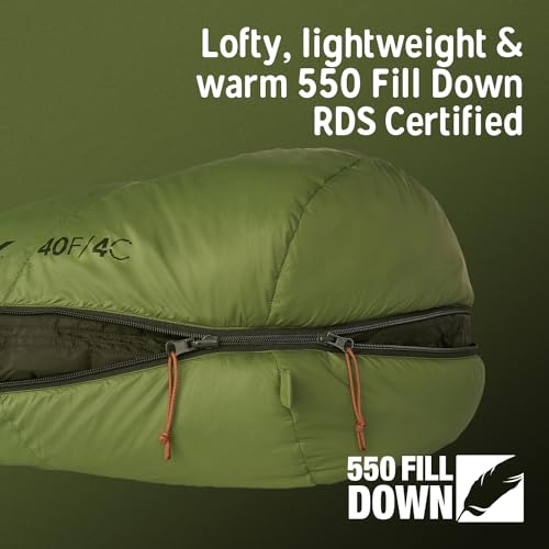 Kelty Supernova Down Sleeping Bag, Compact + Lightweight, Roomy Shape for All Body Types and Sleep Positions, Recycled She...