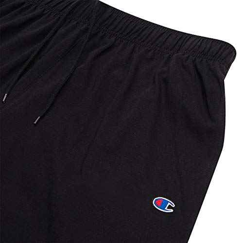 Champion Big and Tall Lightweight Sweatpants for Men - Jersey Cotton Jogger Pants Black