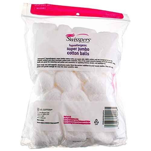 Swisspers Super Jumbo Cotton Balls 70 ea ( Pack of 6)