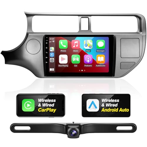 SizxNanv for KIA RIO 2012 2013 2014 2015 Radio Compatible with Wireless Carplay Android Auto,Car Stereo Bluetooth Navigati...