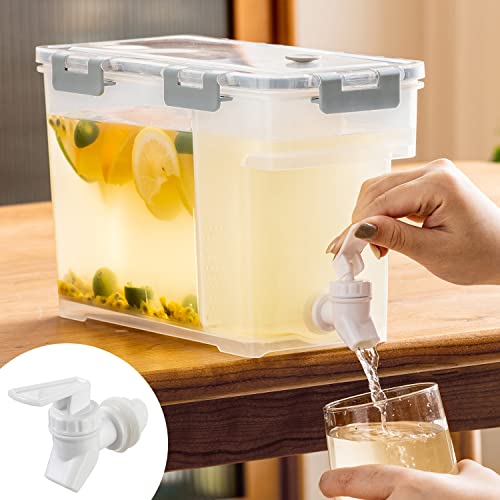Cold Kettle with Faucet, 6L Refrigerator Juice Water Pitcher, Home Plastic Beverage Dispenser, Filter Drink Container for ...