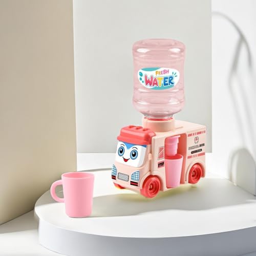 RMISODO Mini Water Dispenser for Kids, Adorable Bus Water Machine Kids, Large Capacity, Sliding School Bus Drinking Water ...