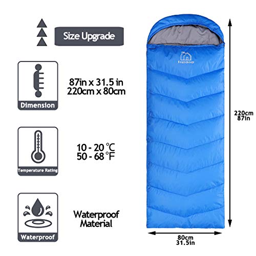 Friendriver XL Size Upgraded Version of Camping Sleeping Bag 4 Seasons Warm and Cool, Lighter Weight, Adults and Children ...
