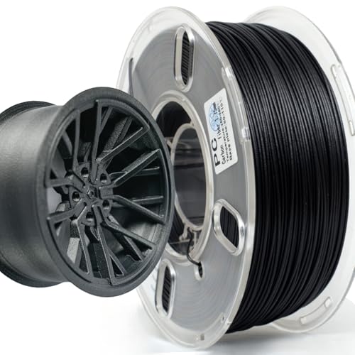 PRILINE Carbon Fiber Filament, PRILINE Carbon Fiber Polycarbonate 3D Printer Filament 1.75mm, High Strength Carbon Fiber 3...
