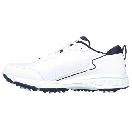 Skechers Men's Men's Torque Sport Fairway Relaxed Fit Spiked Golf Shoe, White Navy, 11.5