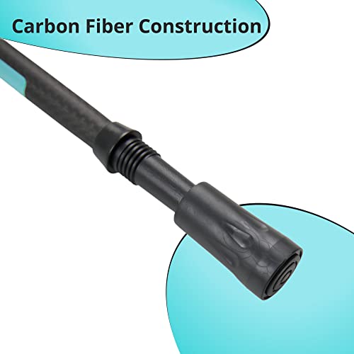 A001 Trekking Poles Carbon Fiber, Collapsible Folding Walking Stick, 5-Section Adjustable Telescopic Pole with Cork Grip, ...
