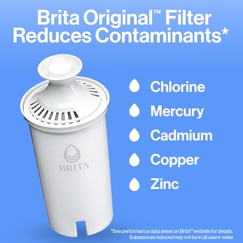 Brita UltraMax Large Water Dispenser With Standard Filter, BPA-Free, Reduces Copper, Cadmium and Mercury Impurities, Lasts...