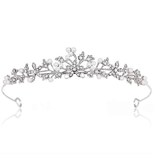 Rhinestone Pearl Tiaras and Crowns Headpieces For Women and flower girls Bridgerton Hair Accessories for Birthday Prom Wed...