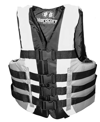 High-Performance Hardcore Adult Life Vest | USCG Approved Safety Flotation Device for Water Sports, Boating, and Outdoor A...