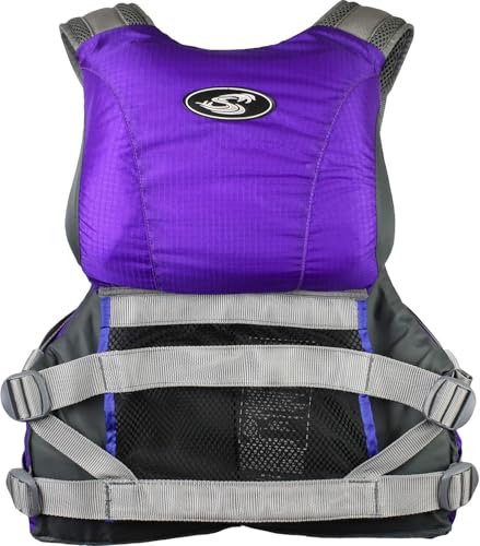 Stohlquist PFD for Women. Purple FLO Lifejacket with Chest Contoured for Women's Fit. Kayaking, Boating, All Water Sports.