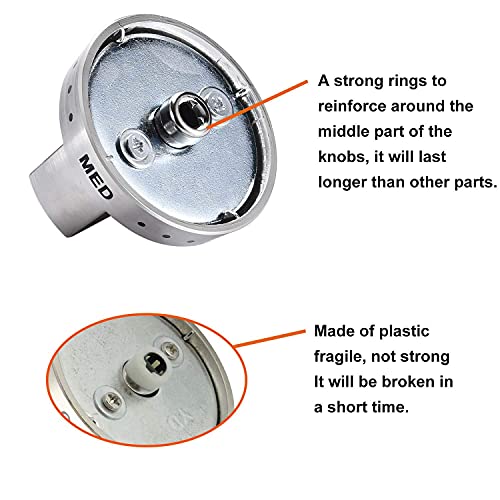 AMI PARTS DG64-00473A Gas Stove Knobs Compatible with Samsung Stove Knobs Replacement NX58F5700WS NX58K7850SS NX58H5600SS ...