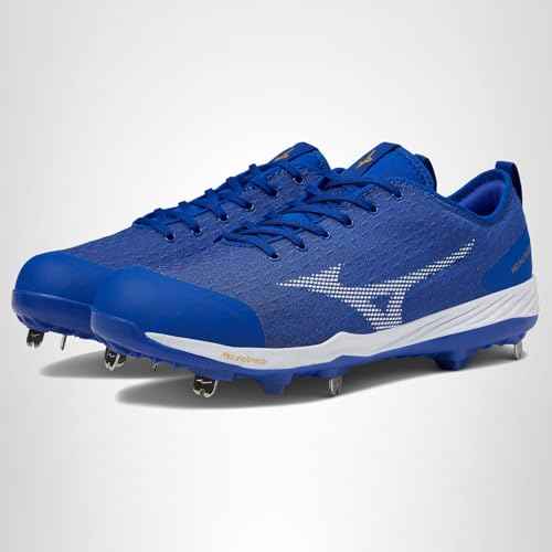 Mizuno Men's Dominant 4 Baseball Shoe, Royal-White, 11.5