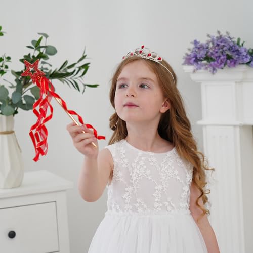Lovelyshop Colorful Gems Silver Rhinestone Tiara for Little Kid Big Kid Prom Birthday Princess Crown