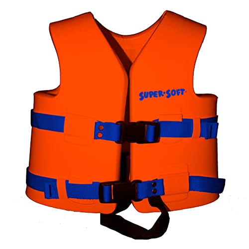 TRC Recreation Super Soft Child Size X Small Life Jacket USCG Approved Vinyl Coated Foam Swim Vest for Kids Swimming Pool ...