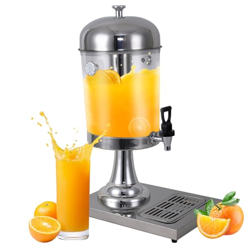 2.2 Gallon Drink Dispensers for Parties, Beverage Dispenser with Stand, Commercial Hot Cold Juice Dispenser with Ice Conta...