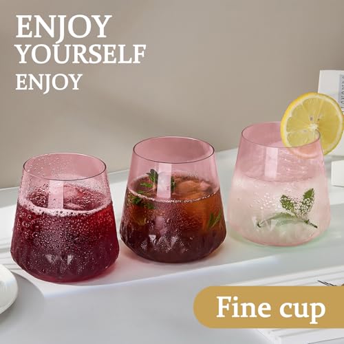 ROIMEE VONT 40 Pack Rhombus Plastic Wine Glasses,Heavy Duty Disposable Wine Champagne Whiskey Glasses Unbreakable Clear Pl...