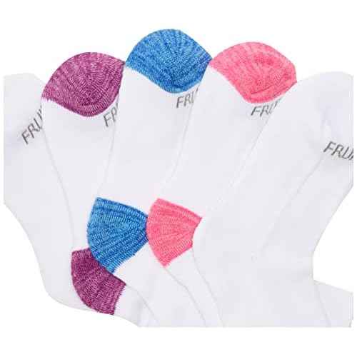 Fruit of the Loom Girls' Everyday Lightweight Sport Crew Socks (10 Pack)