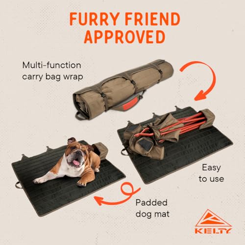 Kelty Essential Camping Chair, Folding Camp Seat for Festivals, Beach Days, Tailgating (Bungee Cord)