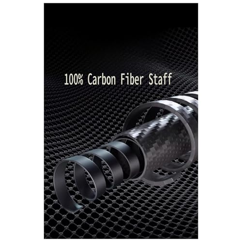 Jahreszeit Carbon Fiber Trekking Pole - Ultralight Collapsible Walking Stick for Hiking with Adjustable Quick Flip Locks a...
