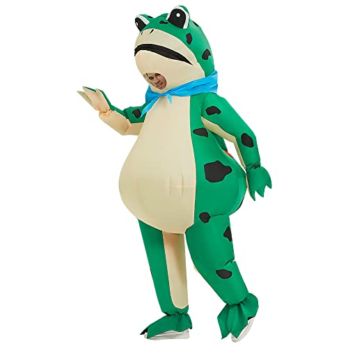 JASHKE Inflatable Frog Costume for Adults - Blow up Halloween Costume