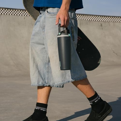 Owala FreeSip Sway Insulated Stainless Steel Water Bottle with Two-Way Spout, Built-In Straw and Bucket Handle, Made for T...