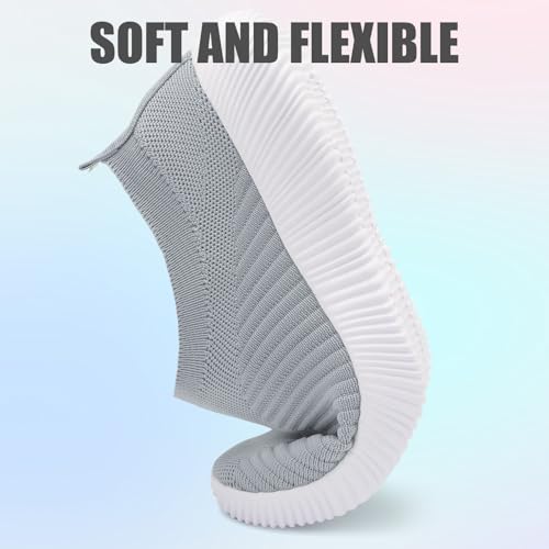 Womens Walking Shoes Mesh Casual Fashion Slip-on Lightweight Breathable Sock Shoes Non-Slip Hiking Shoes