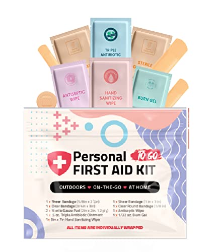 Portable Travel Size First Aid Kit - Perfect for Home, Office, Car, School, Business, Travel, Hiking, College, and Outdoor...