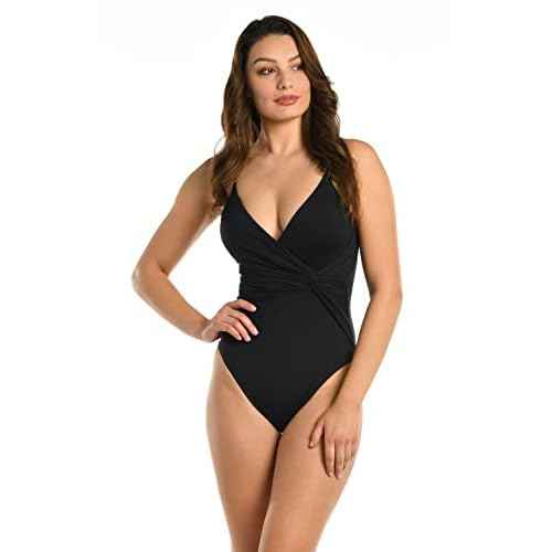 La Blanca Womens Island Goddess Asymmetrical One Piece Swimsuit