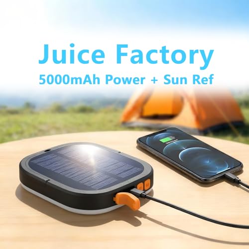 LED Camping Lantern, Solar Lanterns, 5000mAh Rechargeable Light 2000 Lumens 5 Light Modes, IP65 Waterproof with USB Chargi...
