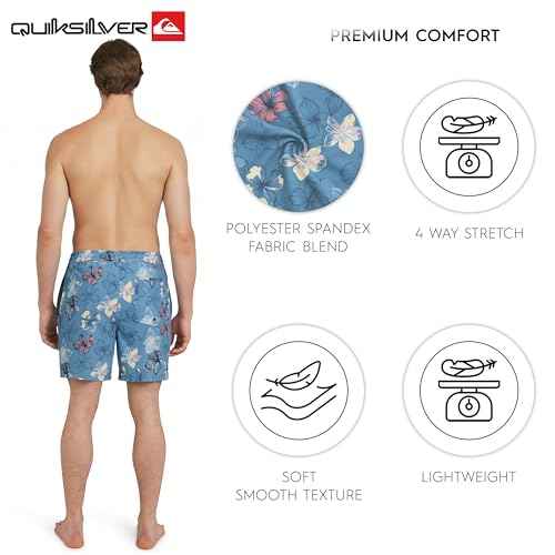 Quiksilver Men's Swimwear Regular Fit Stretchable Comfort Liner Swim Trunks (S-XXL)