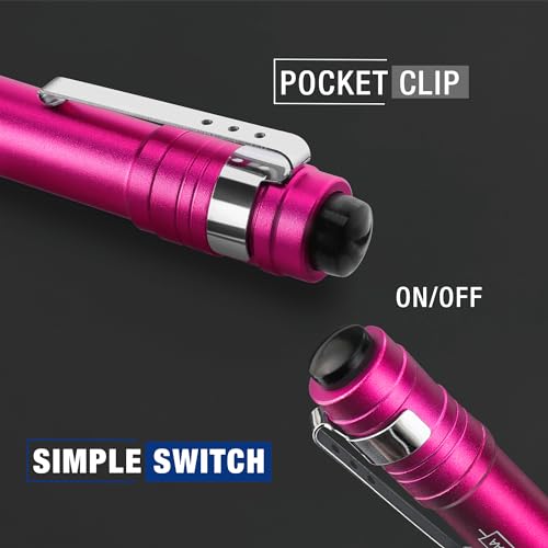 WORKPRO LED Pen Light, Aluminum Pen Flashlights, Pocket Flashlight with Clip for Inspection, Emergency, Everyday, 2AAA Bat...