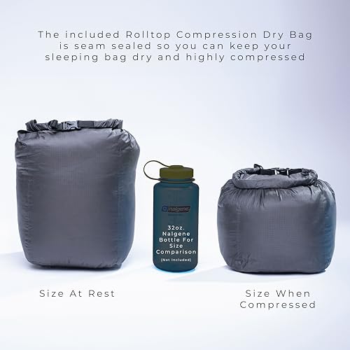 Outdoor Vitals Summit Sleeping Bag 800+ Fill Power Starting Under 2lbs Ultralight Backpacking Mummy Down Sleeping Bag for ...