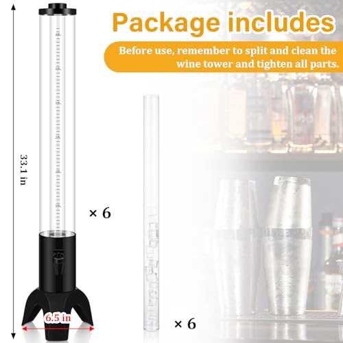 Mumufy 6 Pcs Drink Tower with Ice Cube 3 L/ 101 oz BEER Dispensers for Parties Tabletop Mimosa Tower Margarita Tower for B...