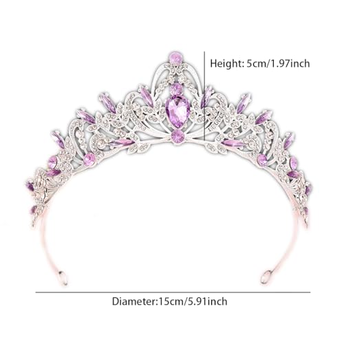 Rannyrena Silver Crystal Tiaras and Crowns for Women Sparkling Rhinestone Queen Crowns Princess Birthday Wedding Bridal Ha...