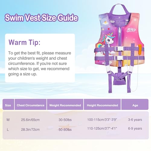 MoKo Swimming Vest for Kids 27-46 lbs, Clearance Children Swim Vests Water Activity Equipment Cute Pattern Watersports Swi...