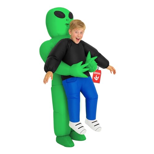 Morph Kids Alien Costume, Inflatable Alien Costume Kids, Aliens Blow Up Costumes Kid, Boys Inflatable Costumes