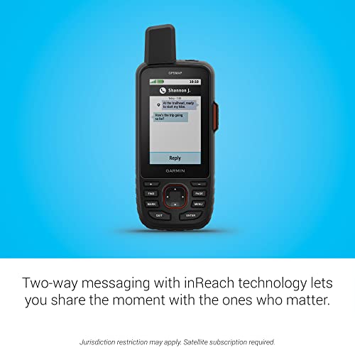Garmin GPSMAP 67i Rugged GPS Handheld with inReach® Satellite Technology, Two-Way Messaging, Interactive SOS, Mapping (Ren...