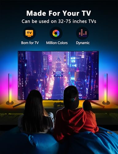 Smart LED Light Bars, RGB Light Bar, 14 Inches TV Backlights with Scene and Music Modes, Smart Light Bars with Multiple Pl...