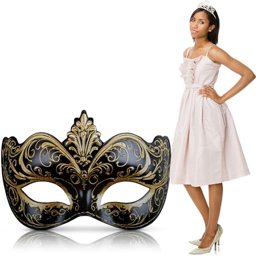Beeveer 4.4 ft Masquerade Mask Cardboard Cutout Stand-up Life Size Mardi Gras Masquerade Ball Party Decoration Backdrop Ph...