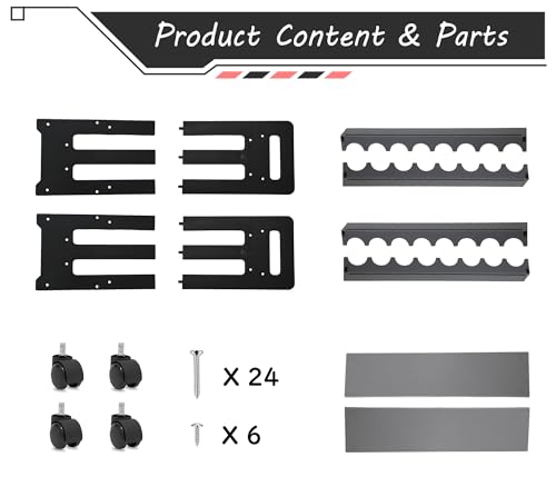 Jorazor Fishing Rod Holder,Fishing Pole Holders for Garage,Rod Holder for 16 Rod and Reel Combos,Vertical Fishing Rod Rack...