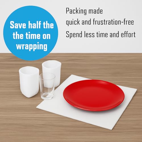 100 Pack Foam Sheets, DAT 12" x 12", 1/16" Thickness, Foam Wrap Cushioning Material, Moving Supplies for Packing Storage a...