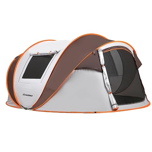 EchoSmile Instant Pop Up Camping Tent, 2/4/6 Person, Easy Setup Tent, Water Resistant Dome, Portable with Carry Bag